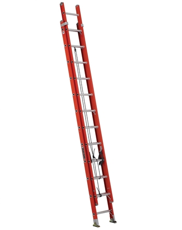 24ft Fiberglass Extension Ladder, Type IA, 300lb Load Capacity - All Trade